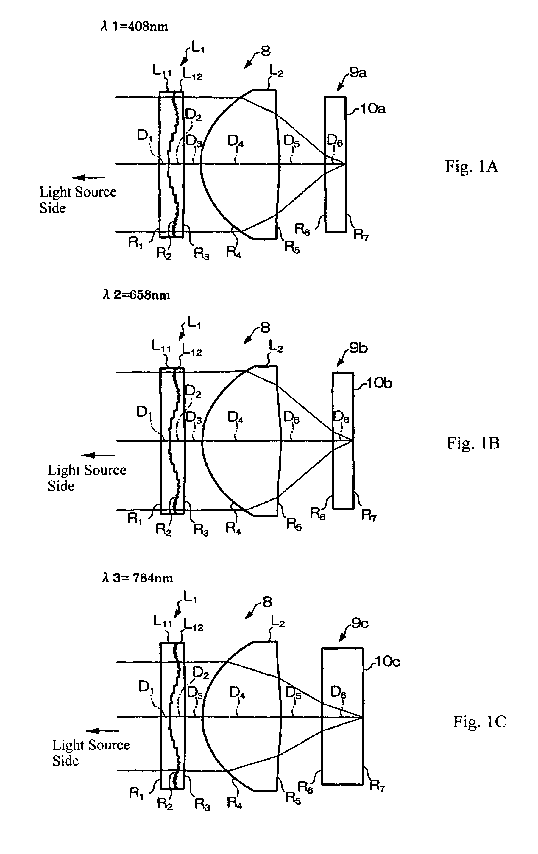 Objective optical system for optical recording media and optical pickup device using it