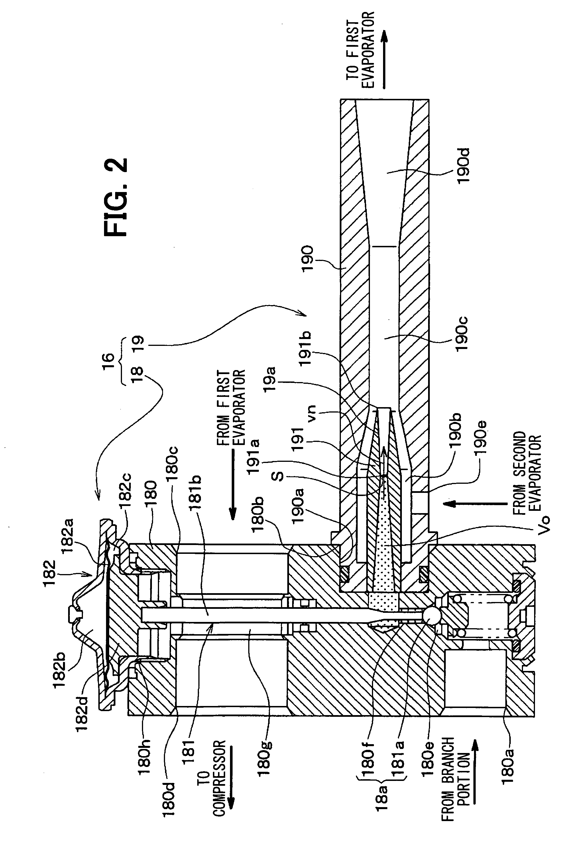 Two-stage decompression ejector and refrigeration cycle device