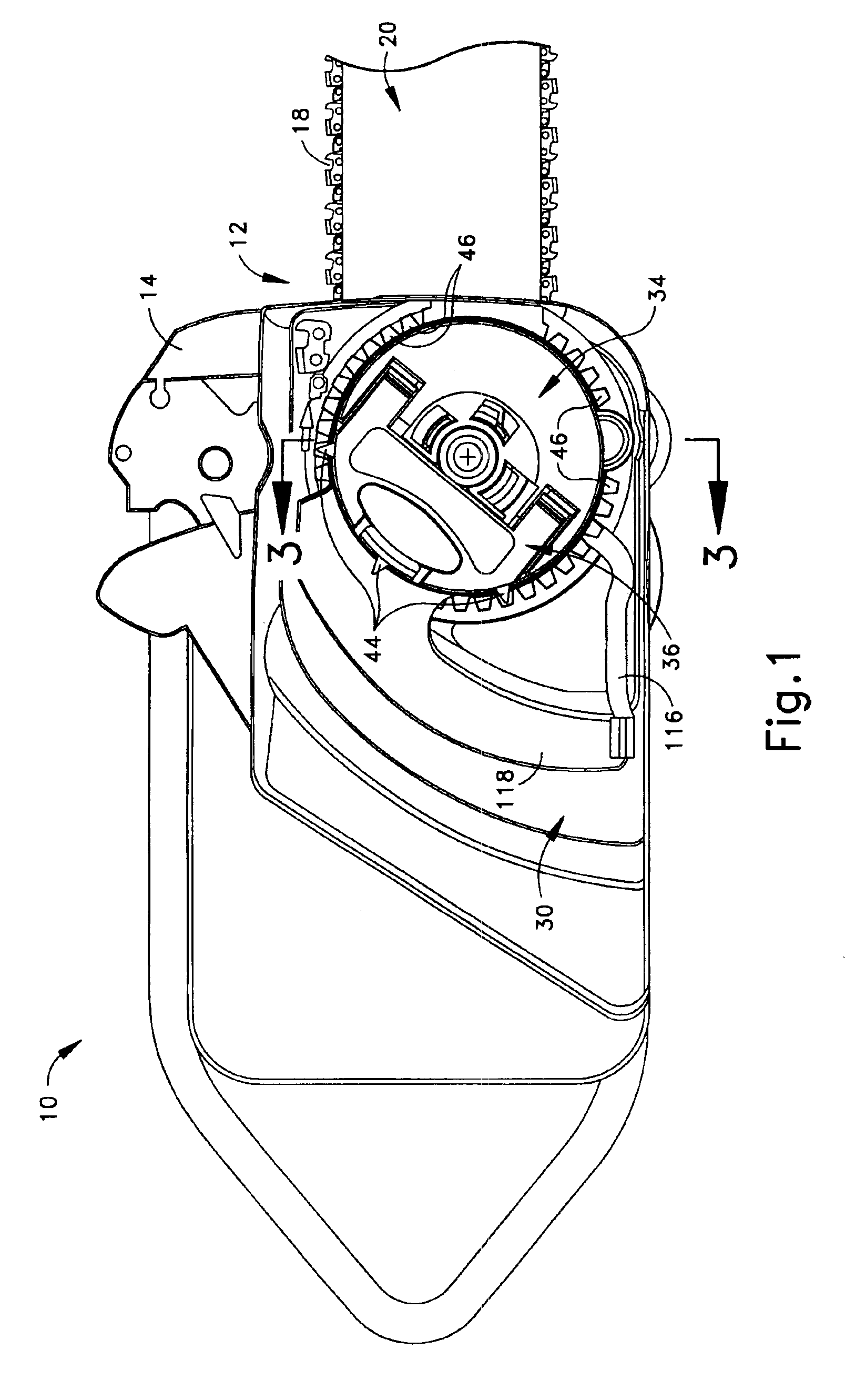 Chain saw adjuster mechanism with locking teeth