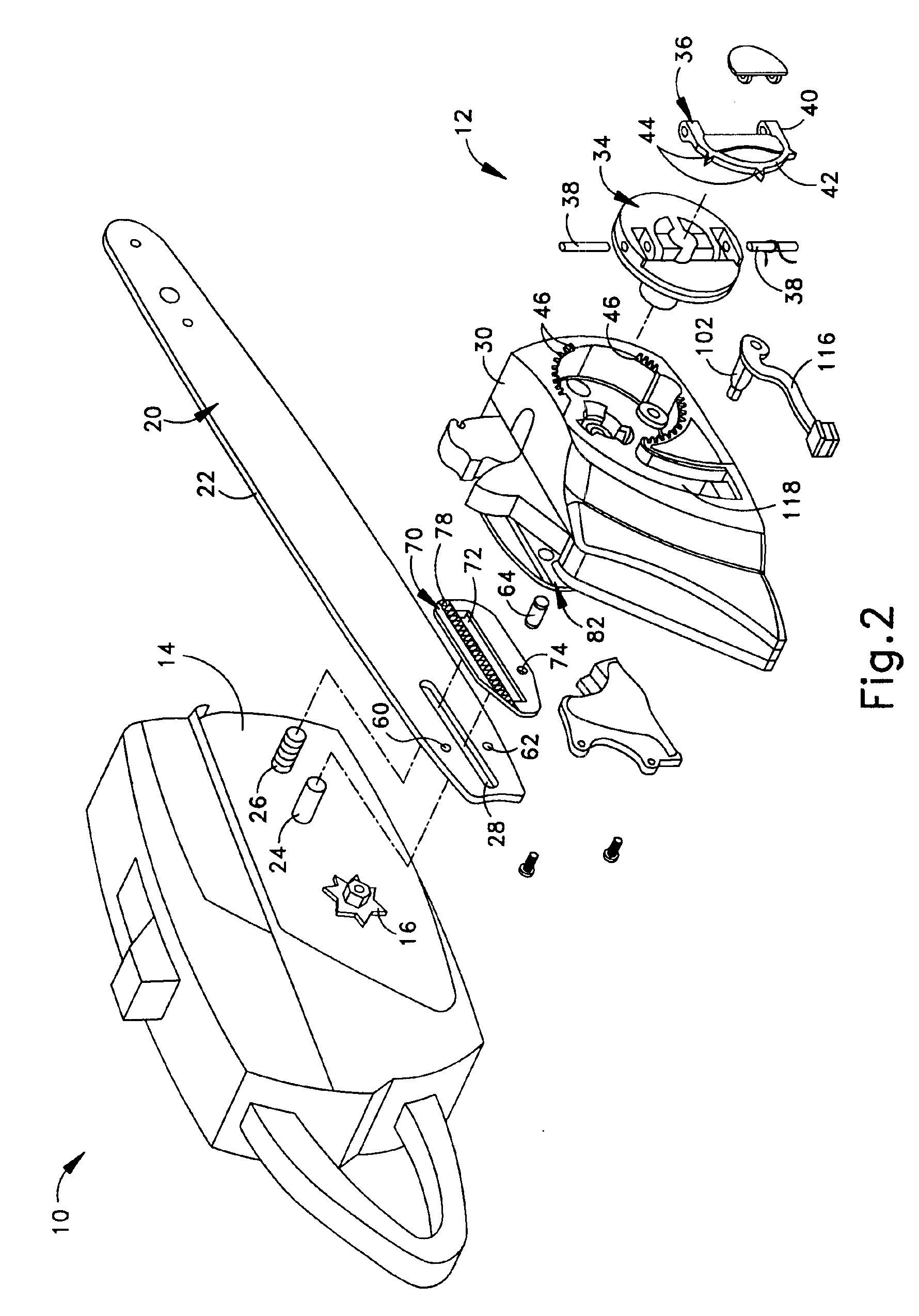 Chain saw adjuster mechanism with locking teeth