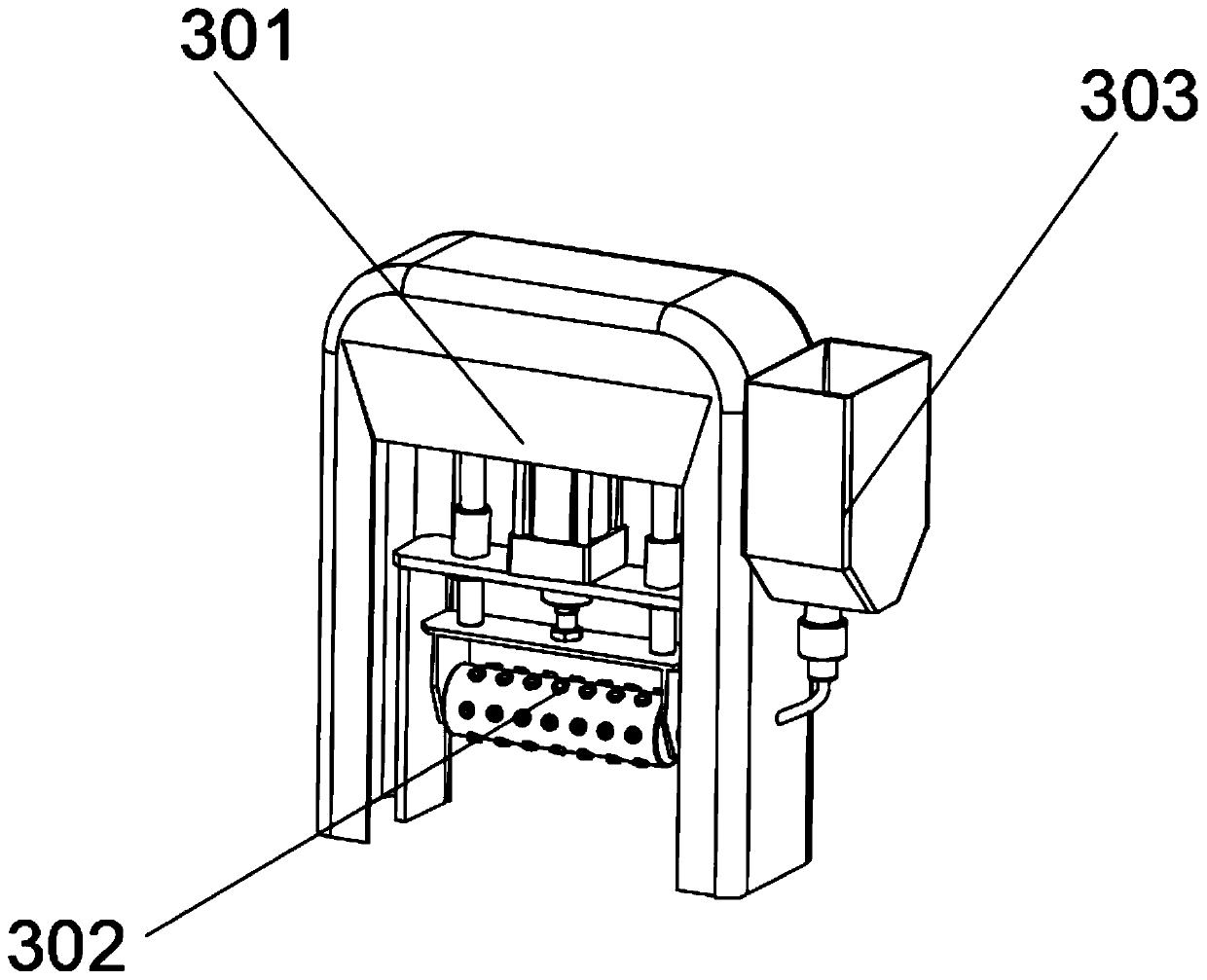 Automatic plug tray feeding infiltration seeding device