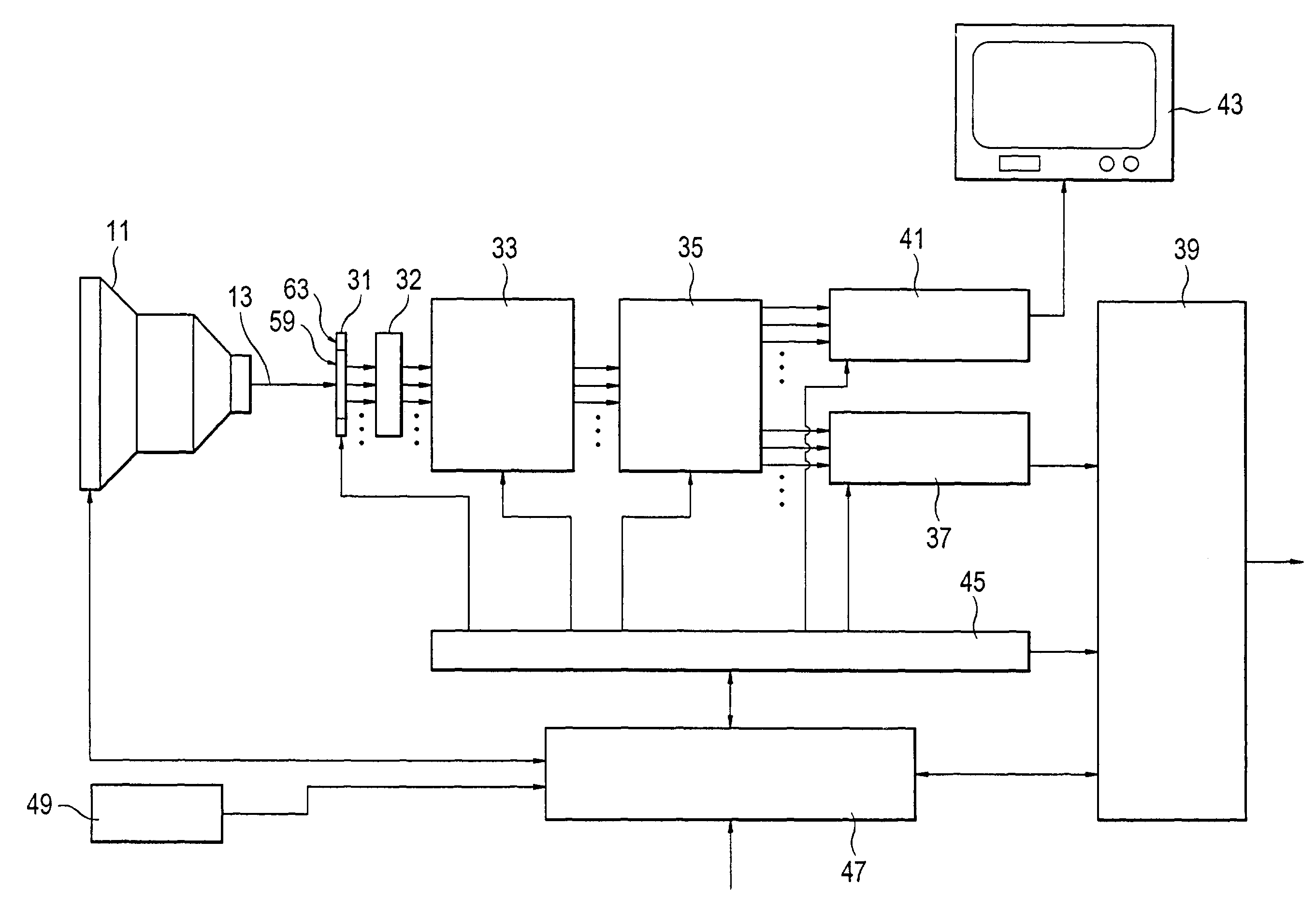 Digital camera with overscan sensor