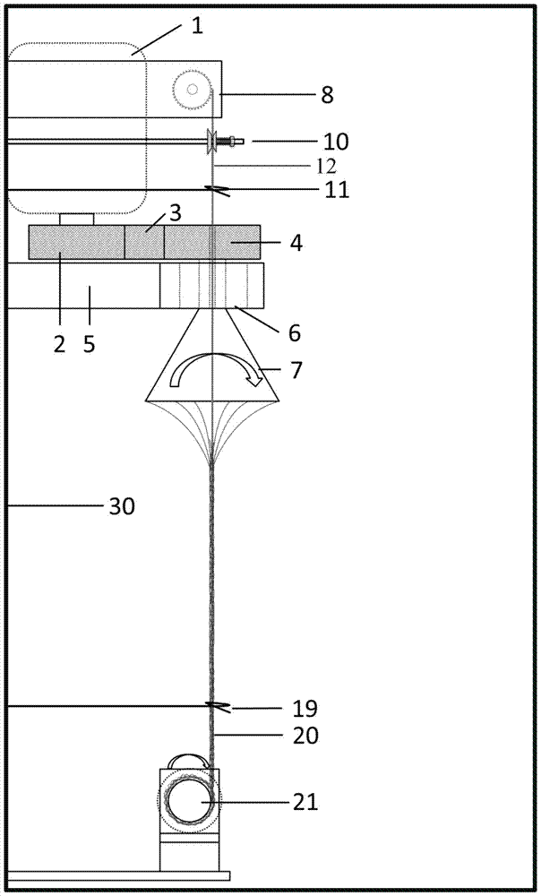 A device for electrospinning nanofiber core-spun yarn and its application