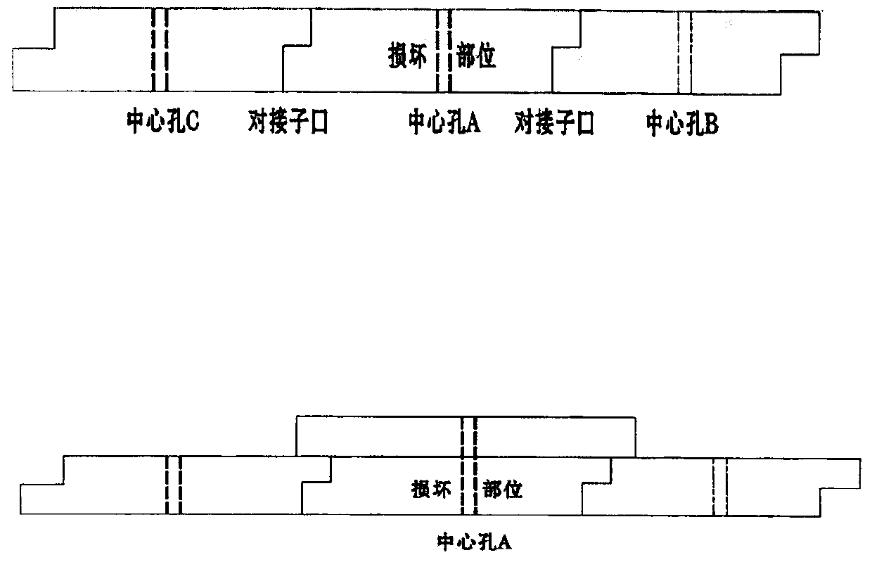 Covering and repairing method for broken lining plate of shot blasting machine