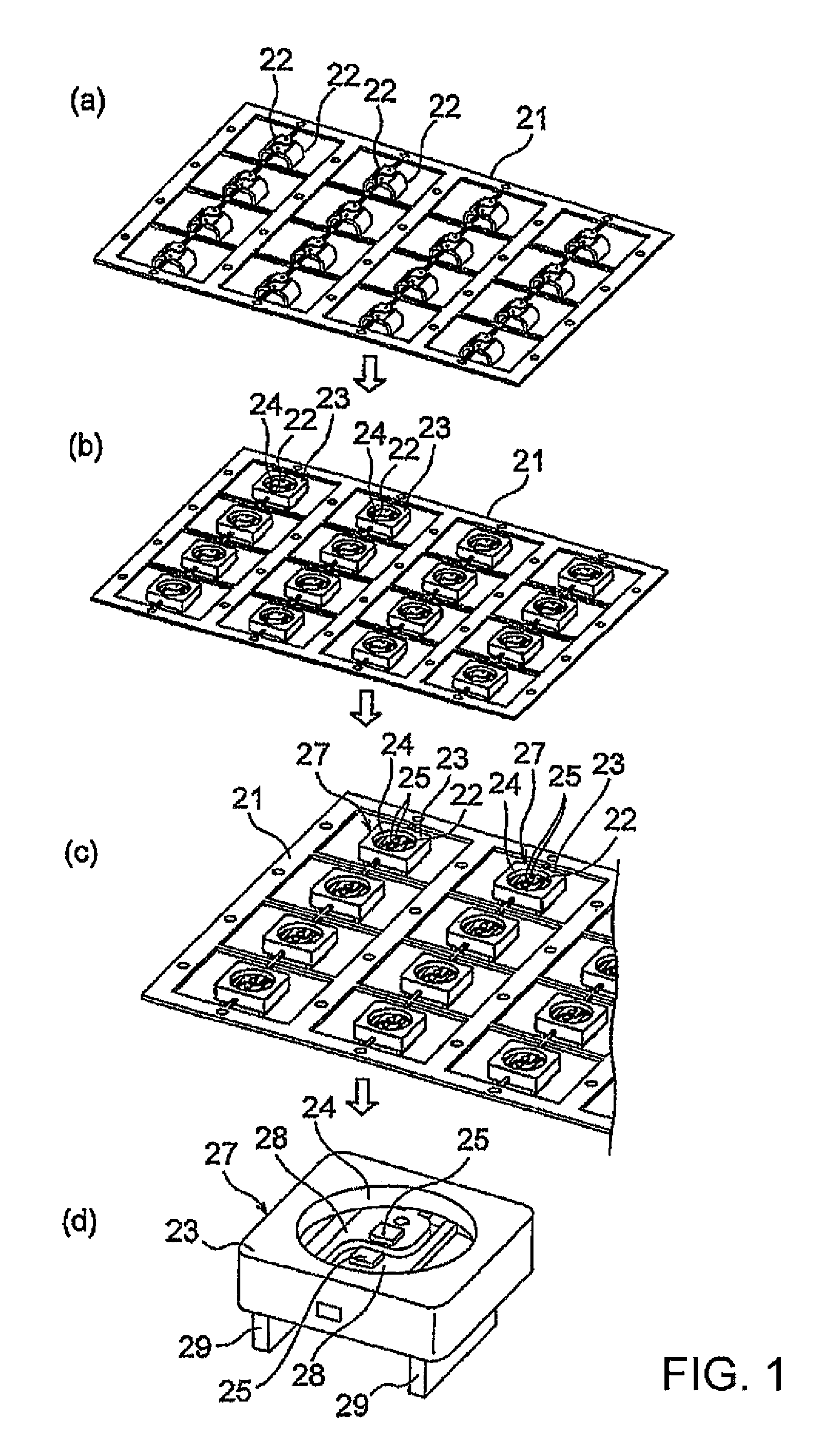 LED device, method of manufacturing the same, and light-emitting apparatus