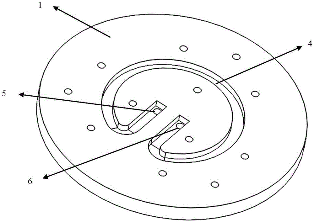 Controllable temperature disc structure provided with ceramic bush