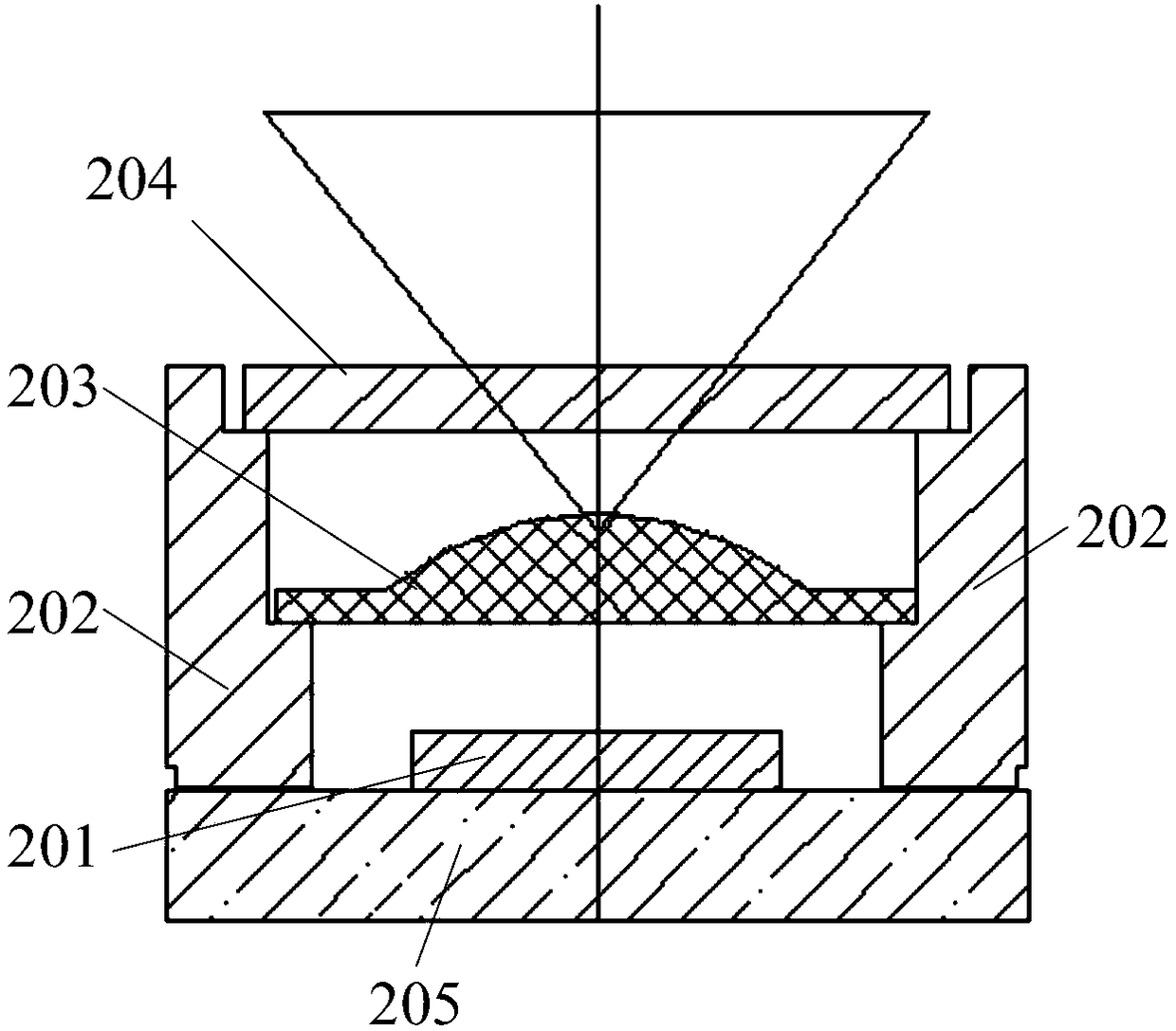 Structured optical module and mobile terminal