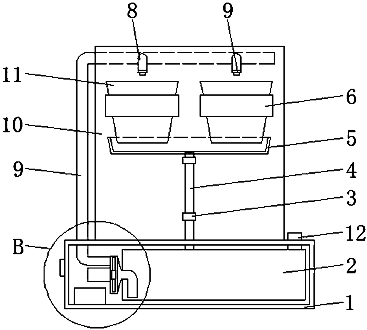 Water-saving device for landscaping