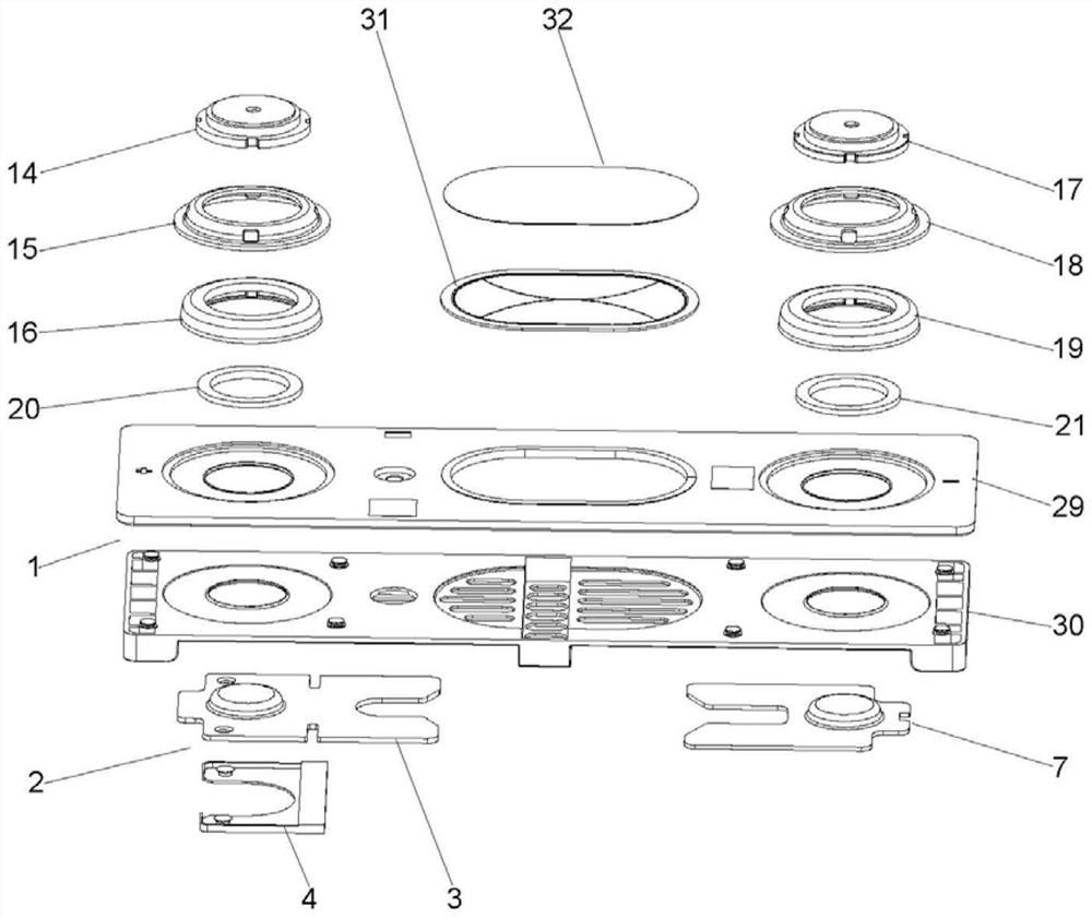 Cover plate assembly with battery aluminum adapter plate