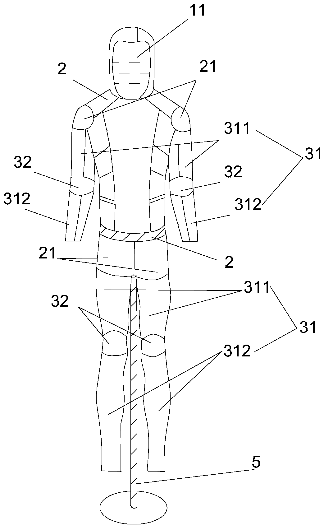 Clothes performance simulation tester and test method