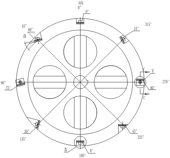 Rotary type liquid-solid two-phase flow erosive wear test device