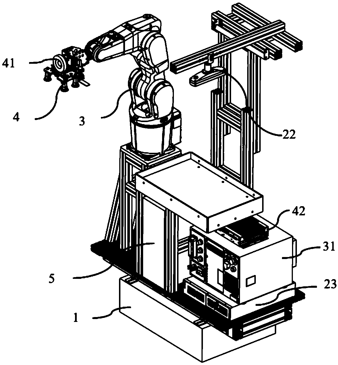 Robot for picking and delivering goods in unmanned supermarket and automatic loading method