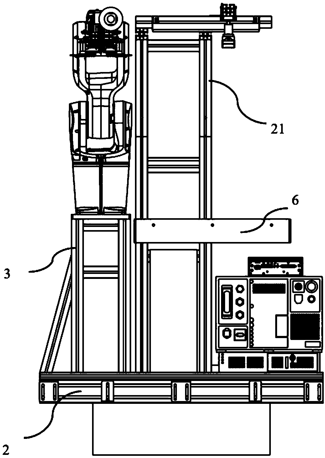 Robot for picking and delivering goods in unmanned supermarket and automatic loading method