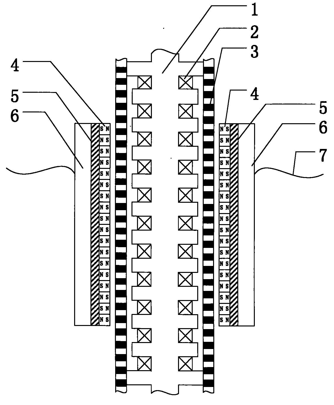 Straight line wave power generator based on magnetic gear