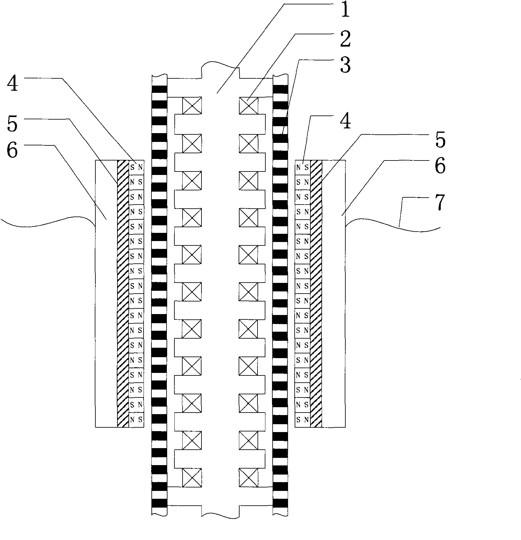 Straight line wave power generator based on magnetic gear