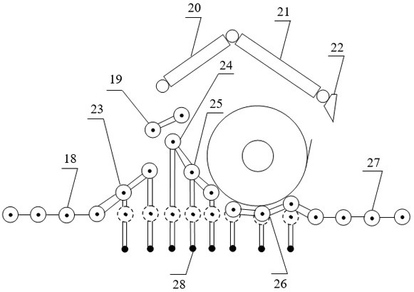 Multi-mode energy-saving hot-rolled strip steel production line and using method thereof