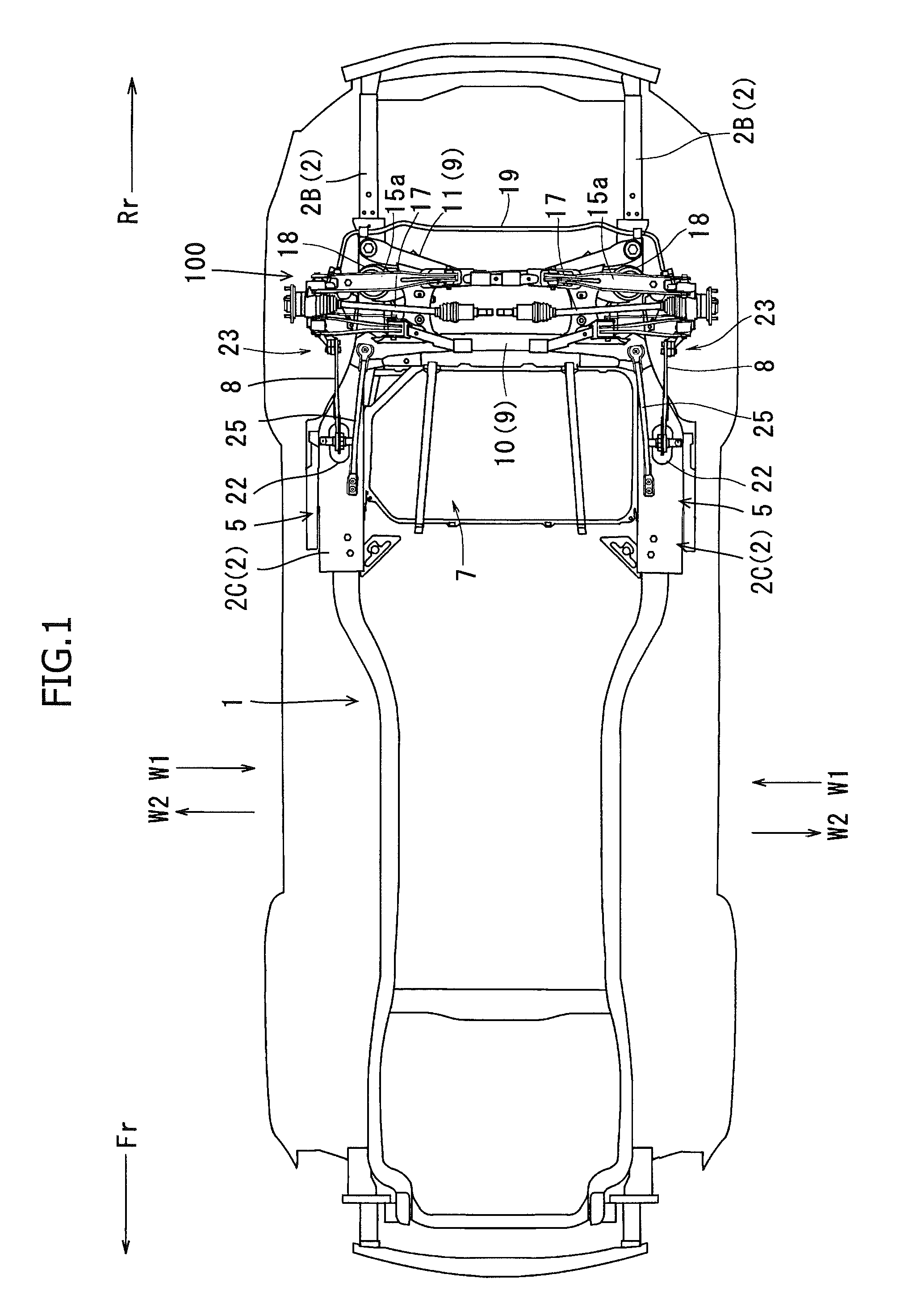 Trailing arm type suspension