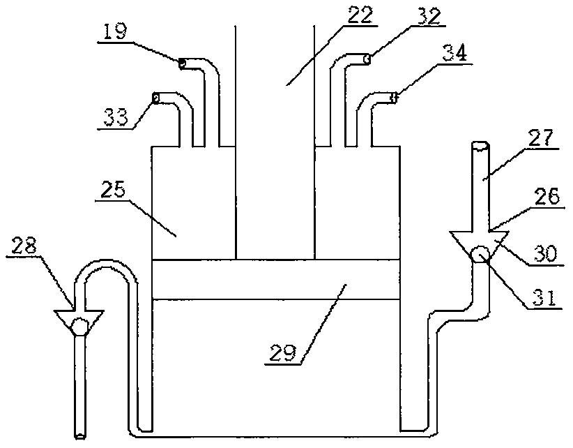 Push rod single-oscillating-tooth efficient lubrication transmission opposite-column double-cylinder internal combustion engine