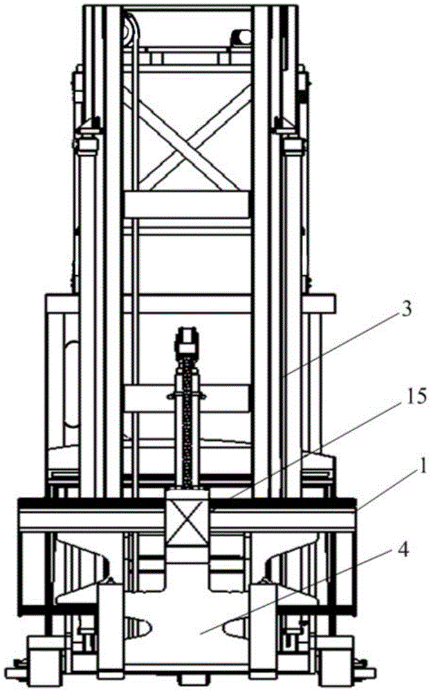 Unmanned electric trackless three-direction stacking forklift truck