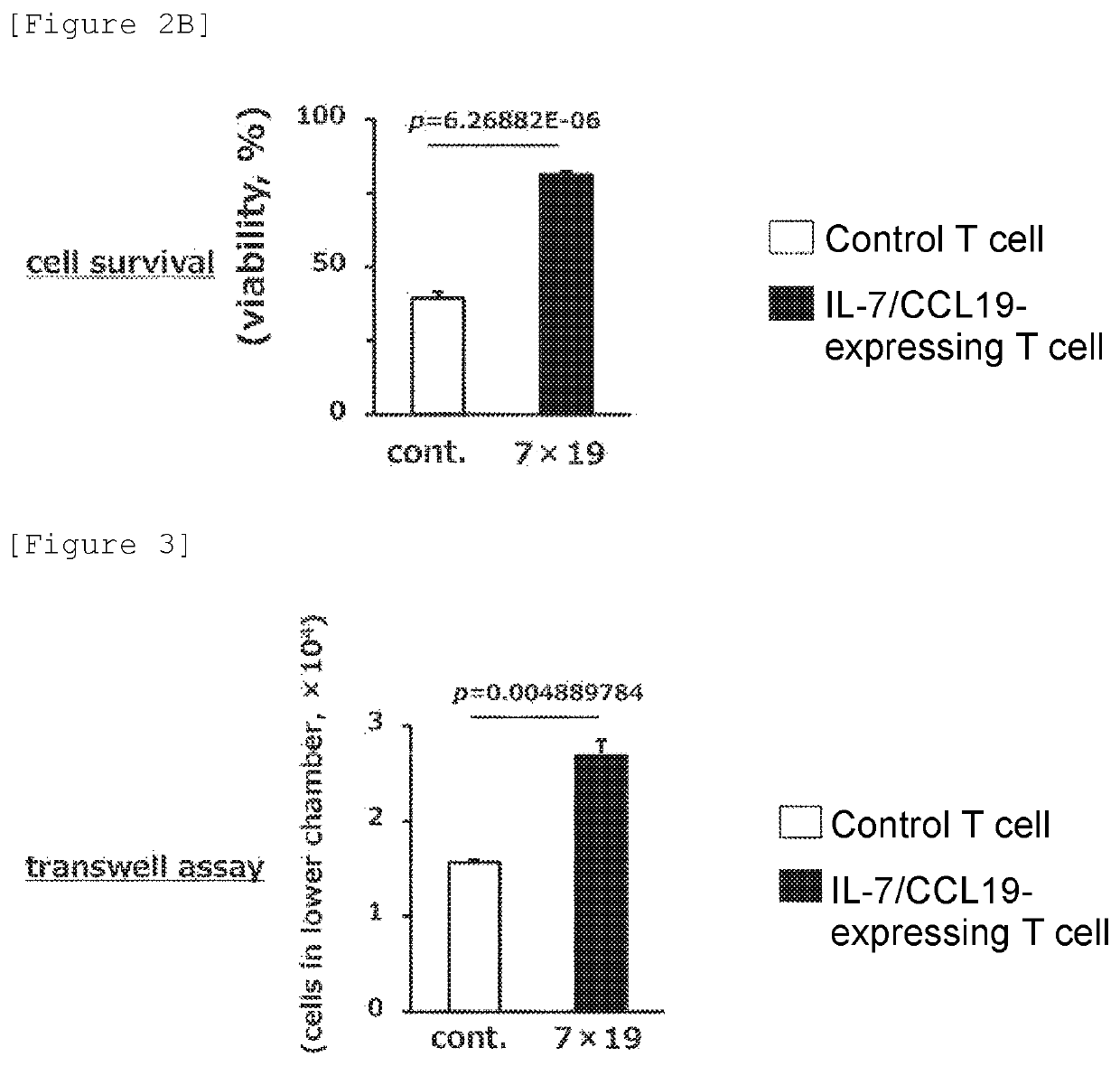 Immunocompetent cell and expression vector expressing regulatory factors of immune function