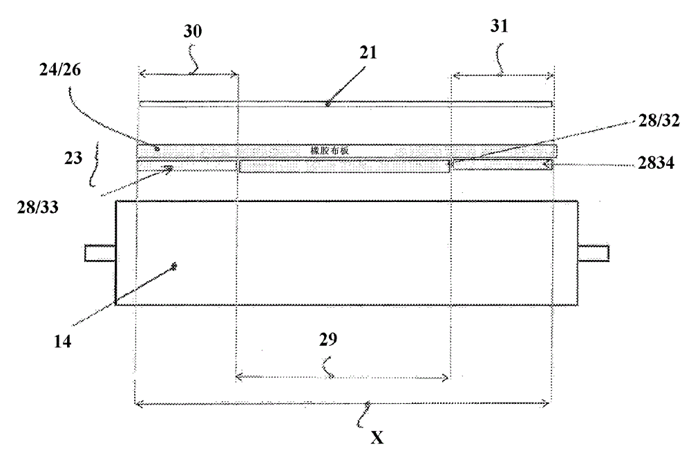 Printing unit and rubber fabric plate for the same