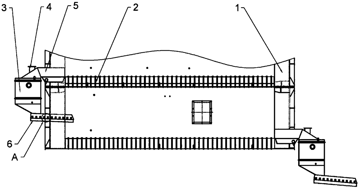 Incoming and outgoing sand roasting device