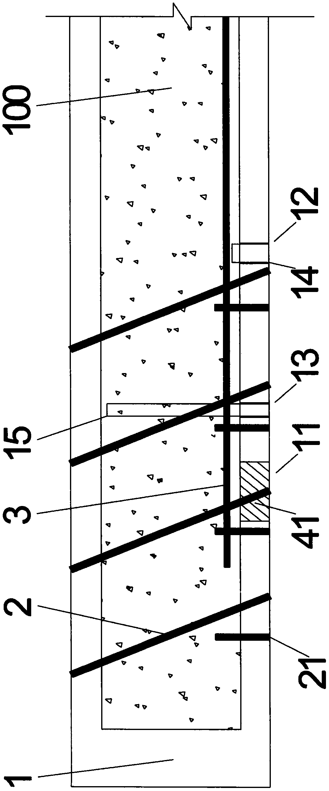 Hollow slab bridge bending and shearing mixed reinforcing method