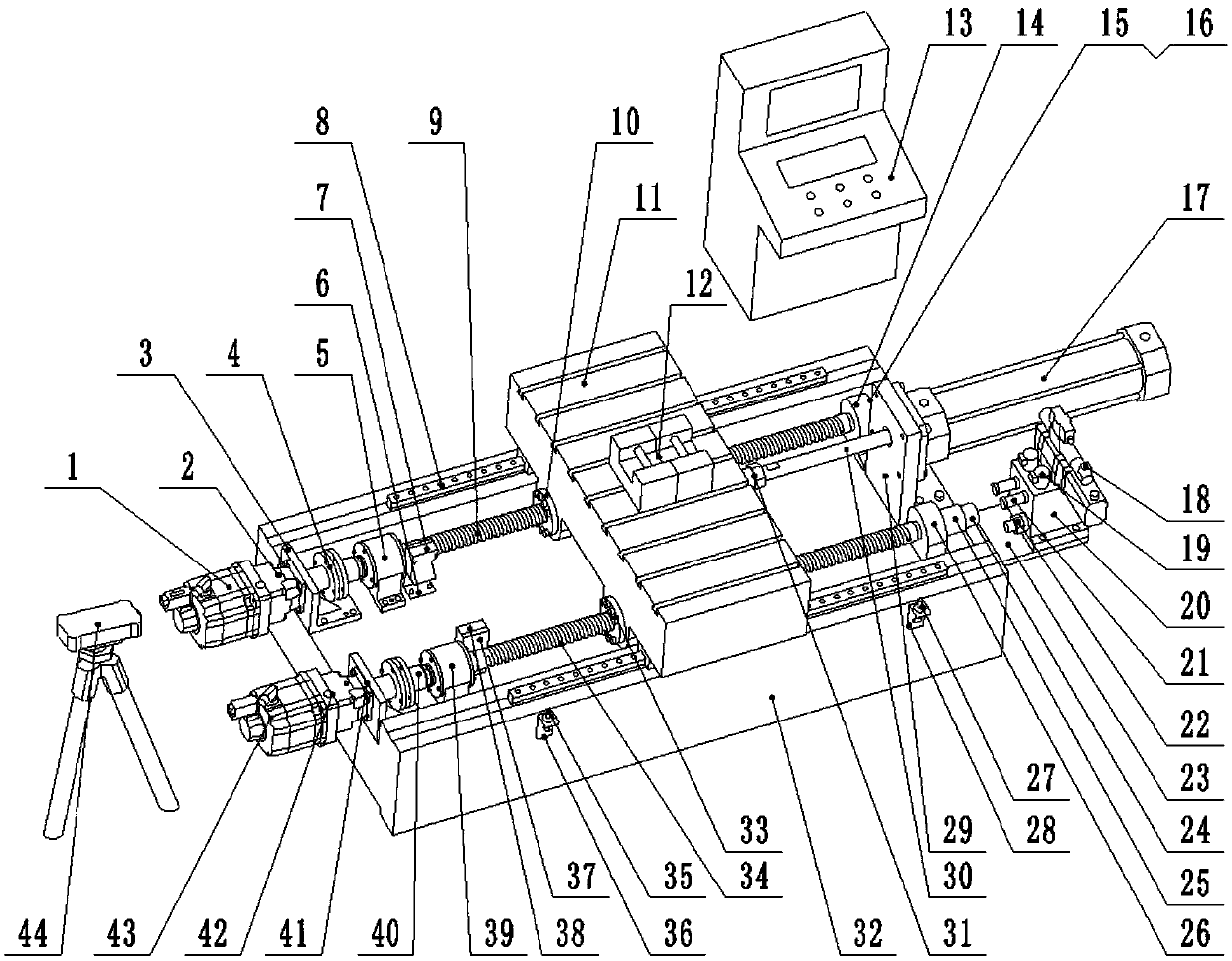 Servo feeding system reliability testing device and method