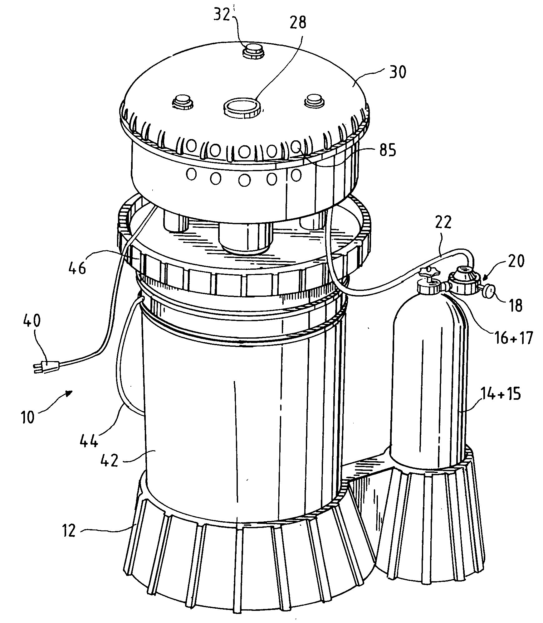 Device and method for converting a container into an insect trapping device