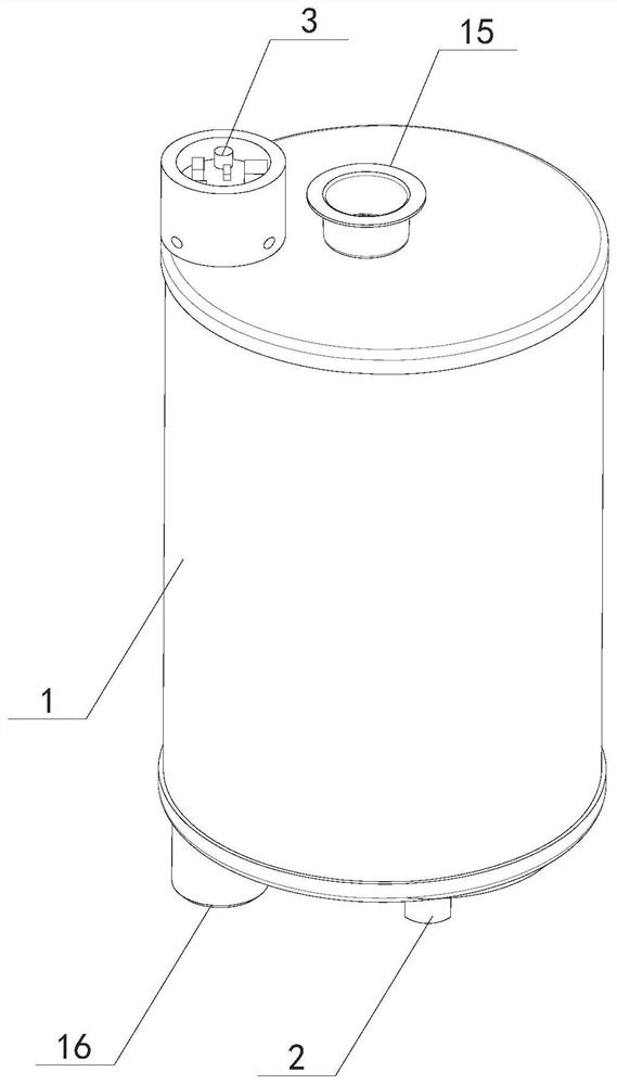 Water heater constant-temperature cabin with filtering function and filter element replacement leakage-proof structure