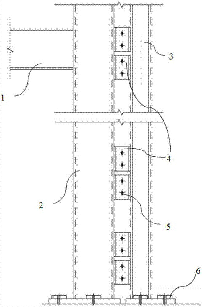 Steel frame lightweight sandwich plate integrated wall and construction method thereof