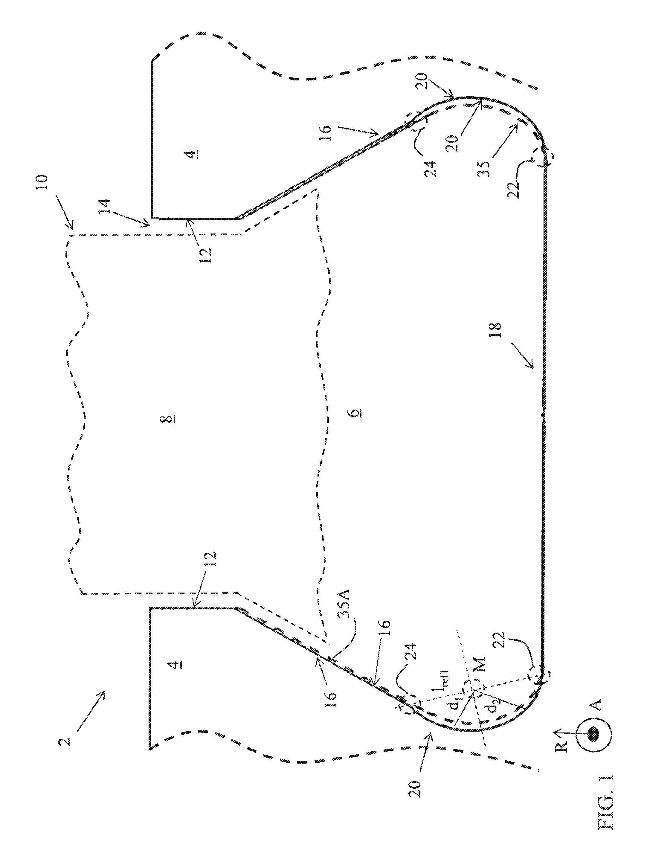 Turbomachine rotor having dovetail slot and method of machining