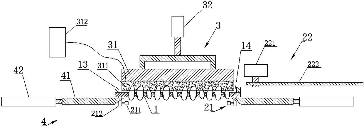 A device for breaking pebbles into half