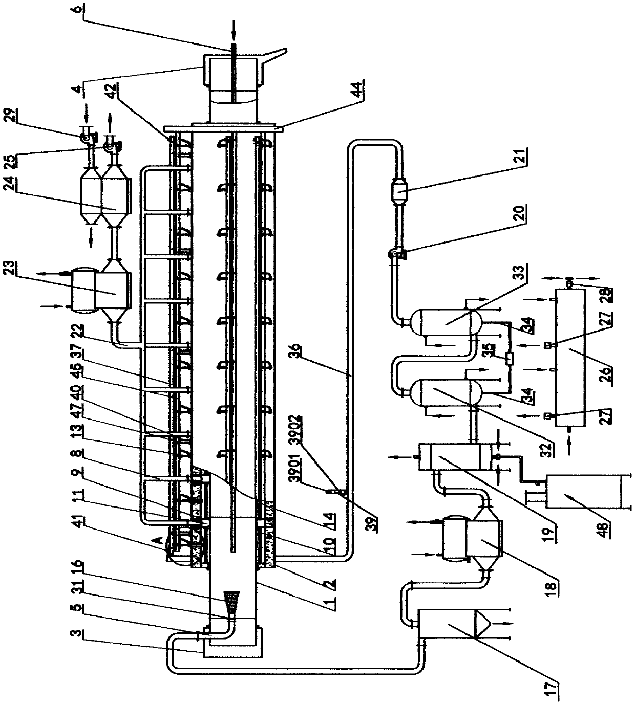 External heating type high-quality activated carbon high-efficiency energy-saving environment-friendly rotary activation furnace and application method thereof