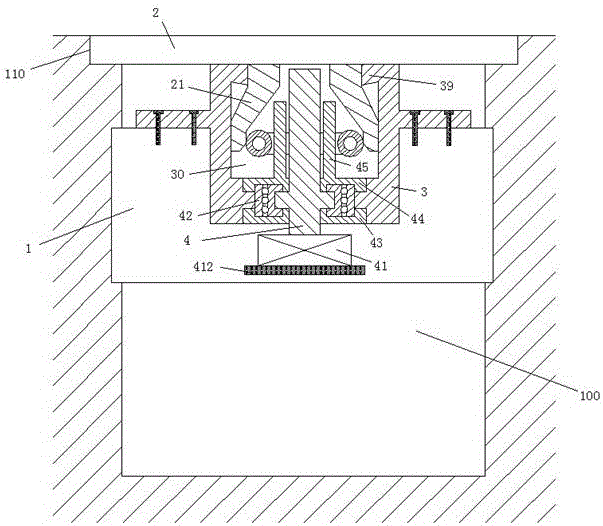 Anti-knock type mounting device used for manhole cover