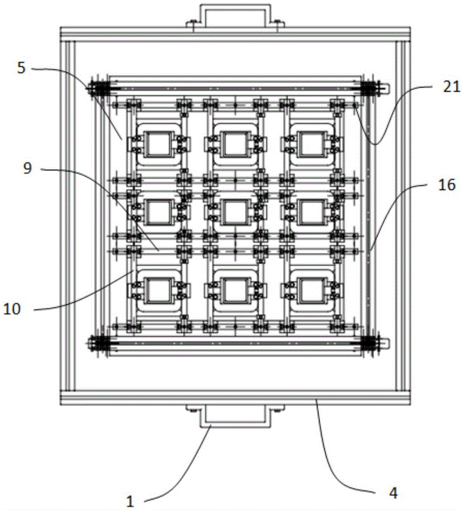 Adjustable bituminous pavement microwave heat regeneration test device