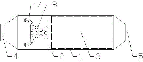 Trapezoidal exhaust gas filter