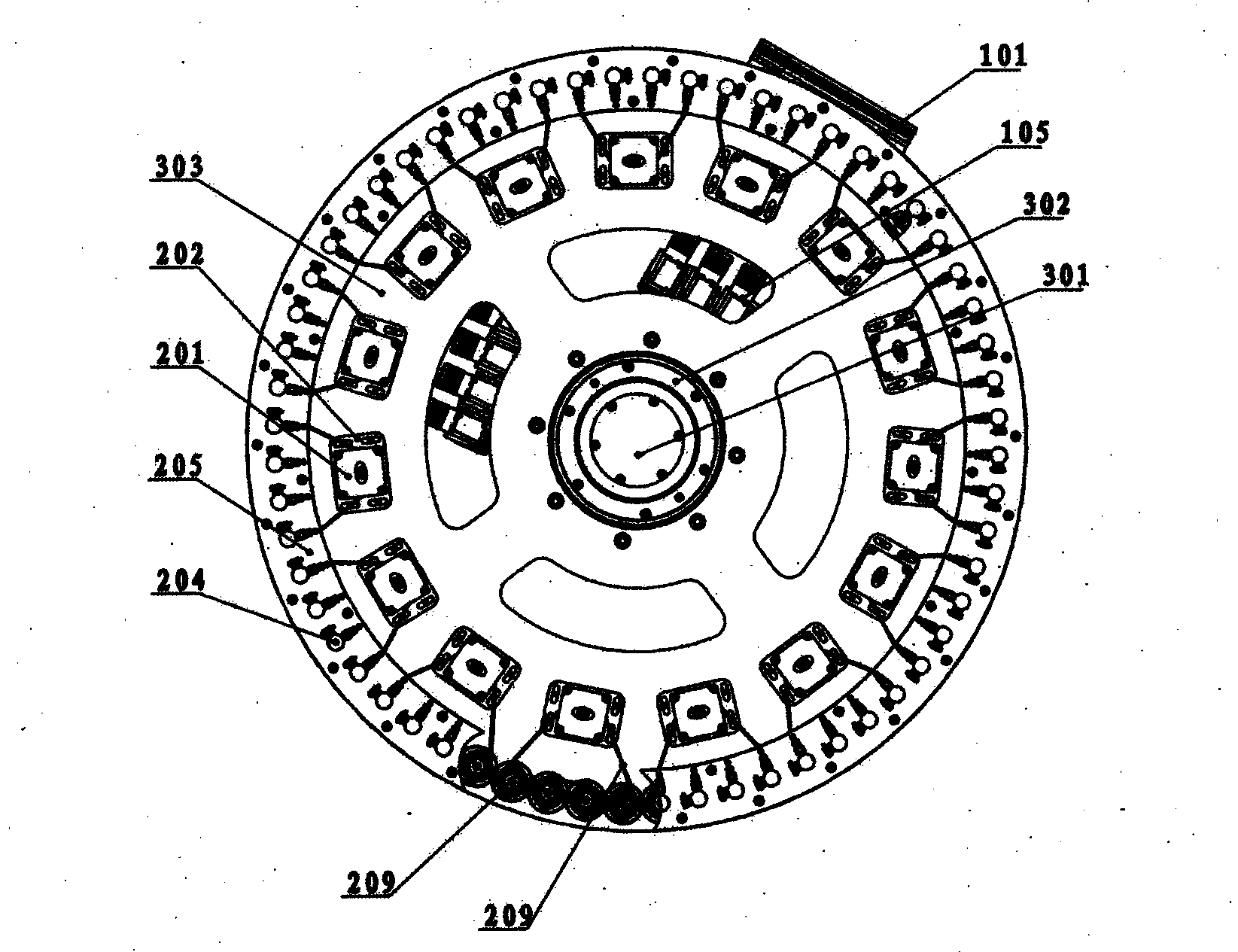 Foreign matter detecting device for light inspection machine of hydro-acupuncture ampoule bottles