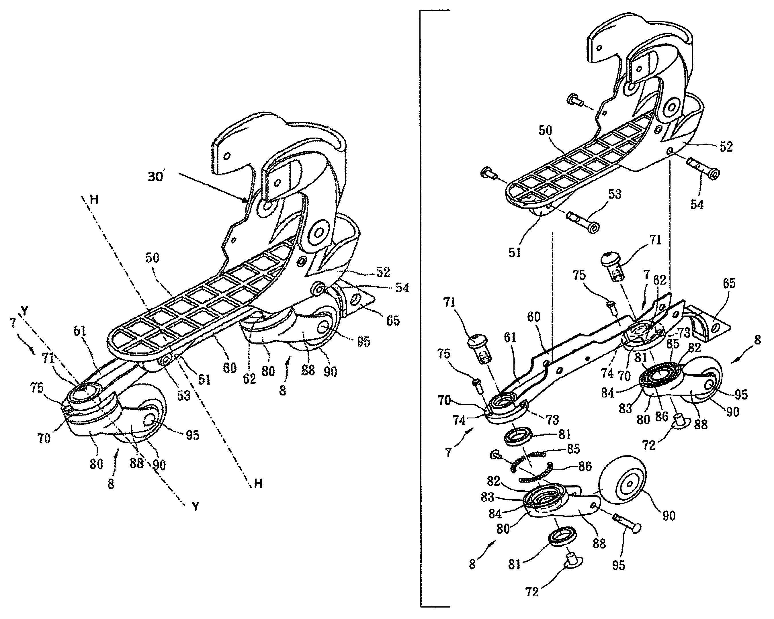 Inline roller skate