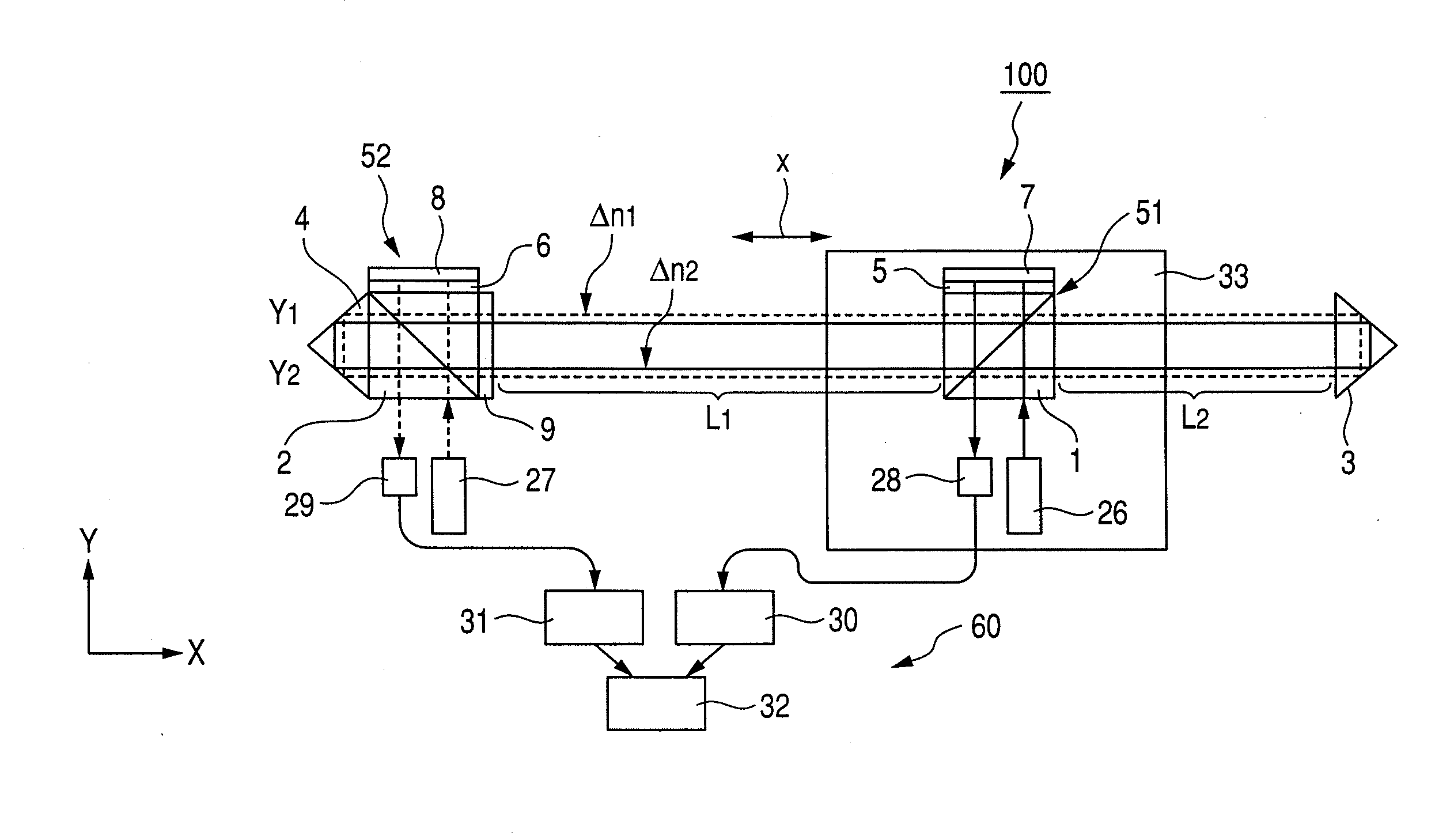 Laser gauge interferometer