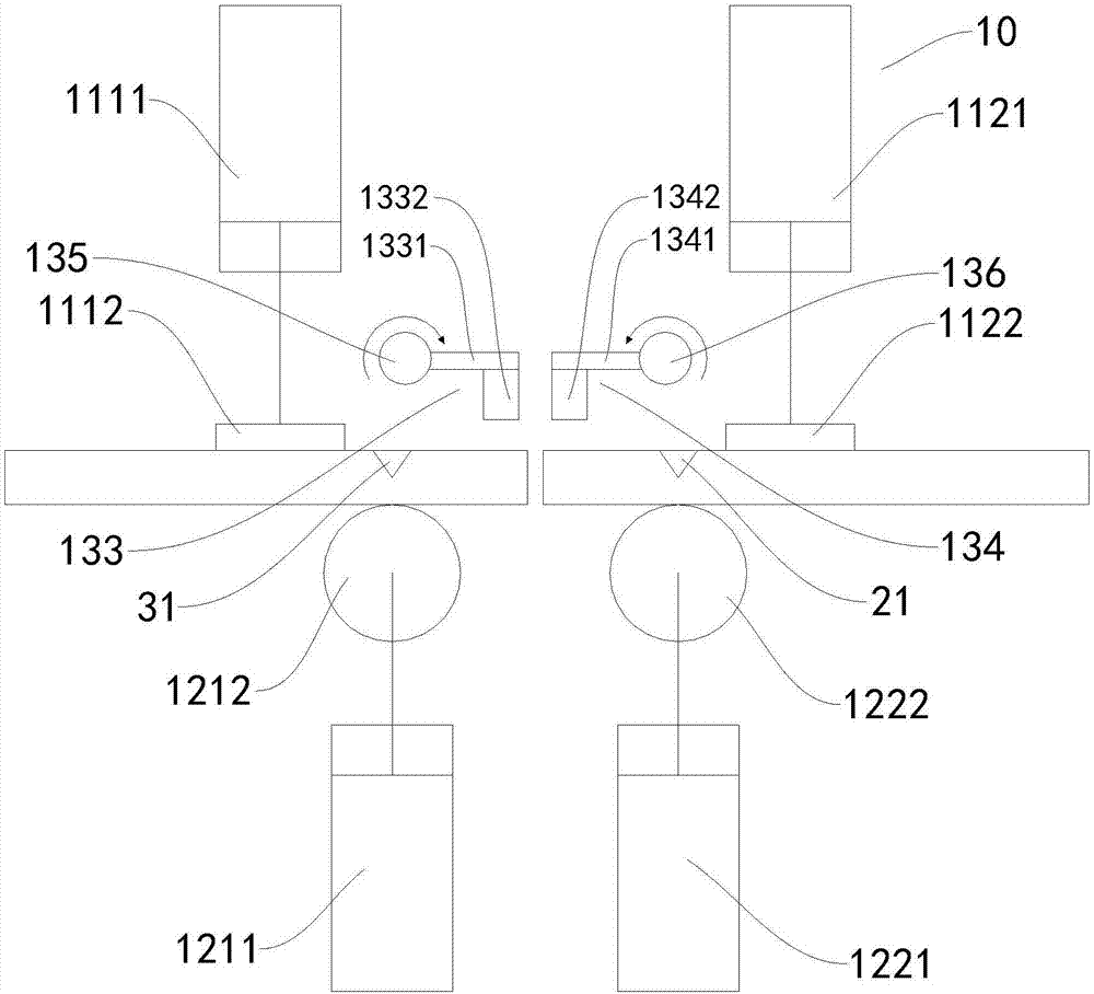 Glass breaking device, glass breaking method and glass cutting system