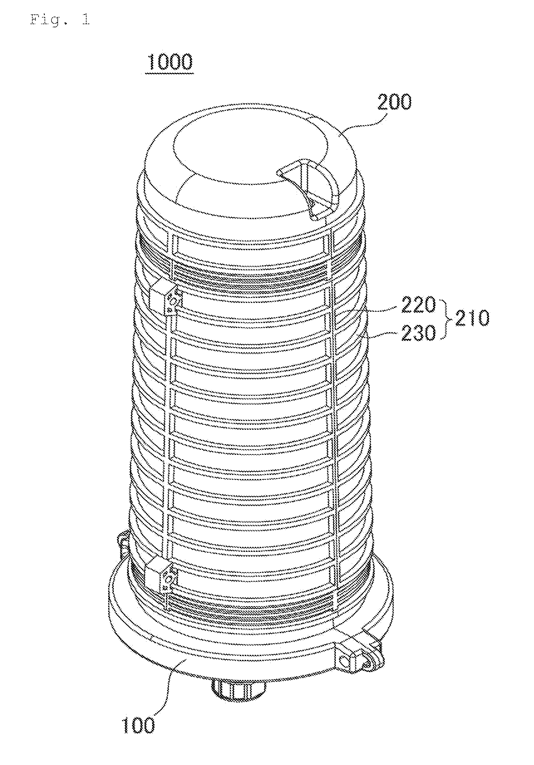 Fiber optics connection box