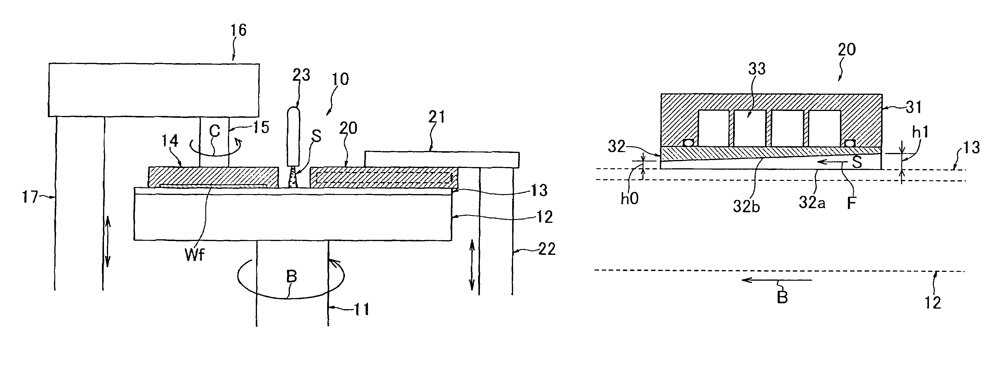 Apparatus for heating or cooling a polishing surface of a polishing apparatus