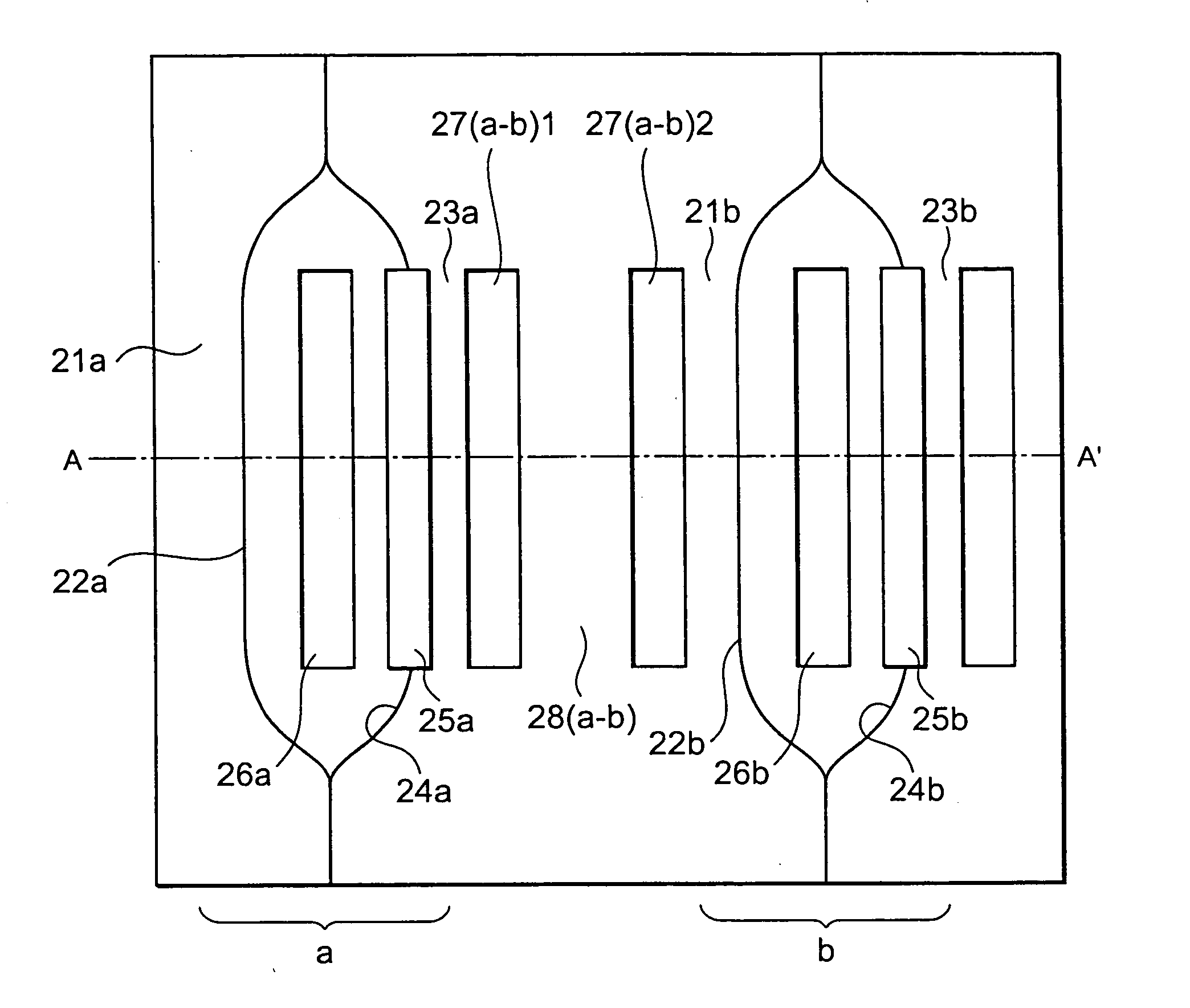 Multi-channel Mach-Zehnder interferometer type optical circuits for restraining heat interference of adjacent channel