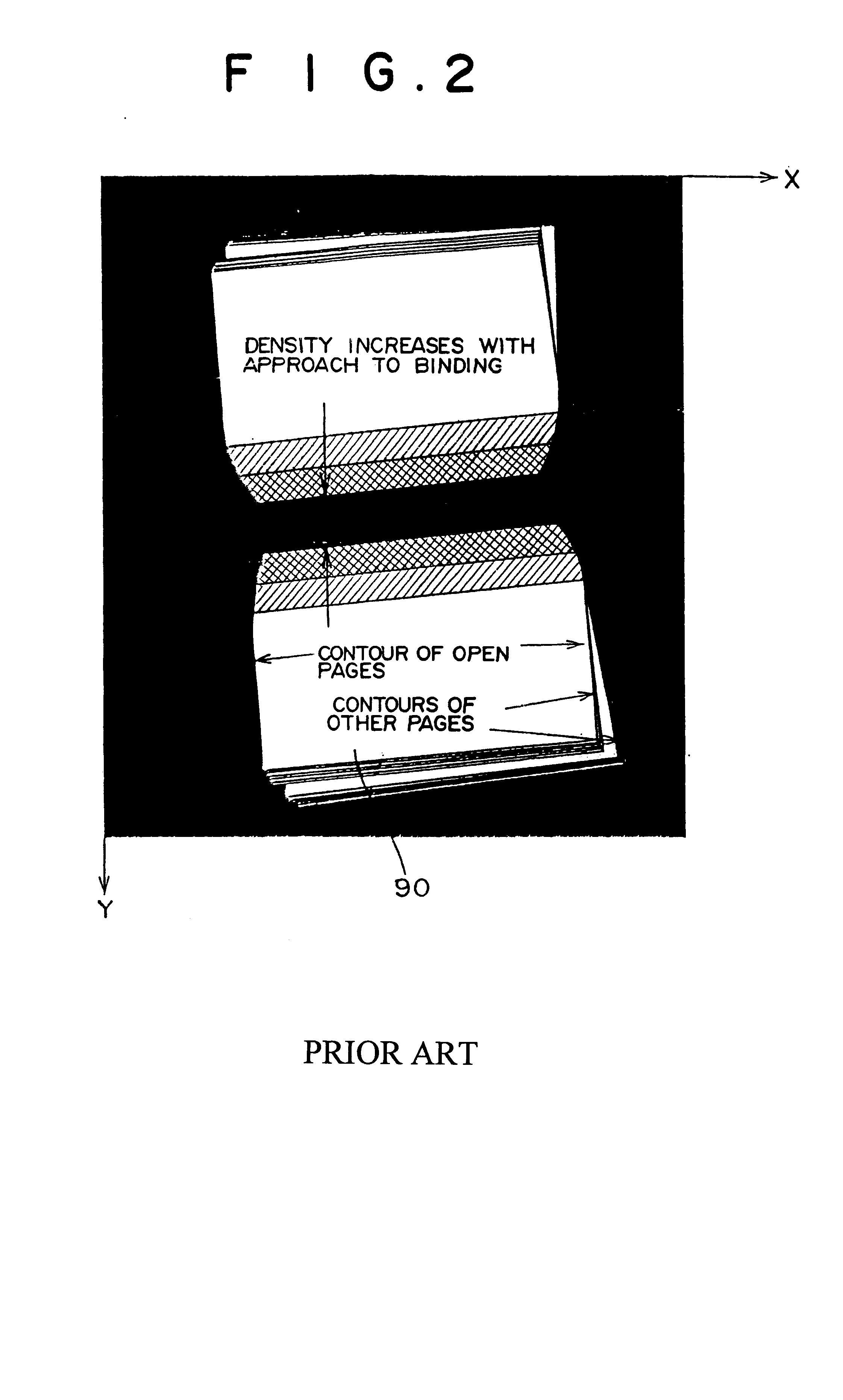 Method and apparatus for correcting degradation of book center image by image processing based on contour of book center image