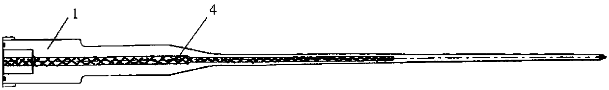 A waterway docking structure on the injection mold of chopsticks