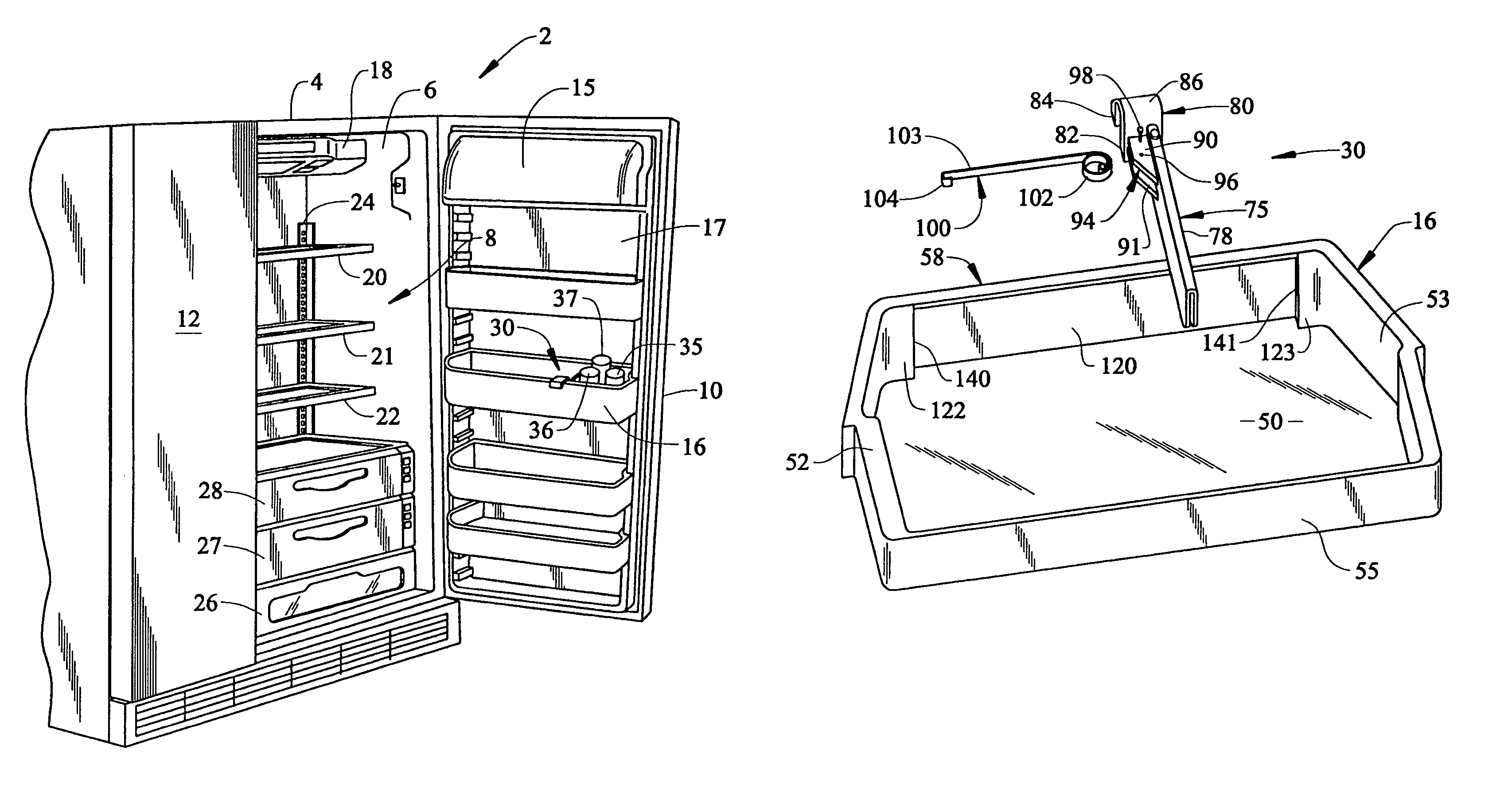 Refrigerator shelf retainer assembly