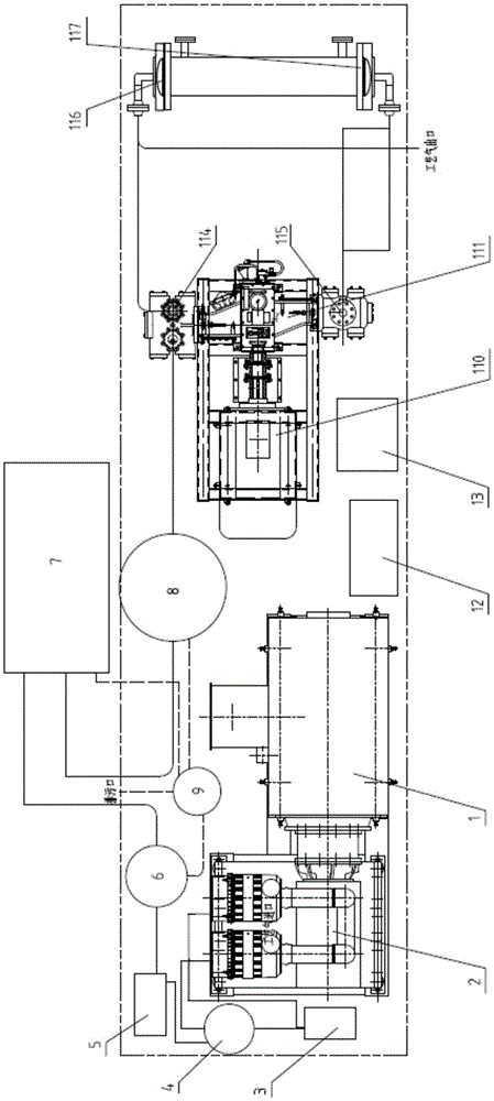 Medium-pressure and high-pressure air compressor set