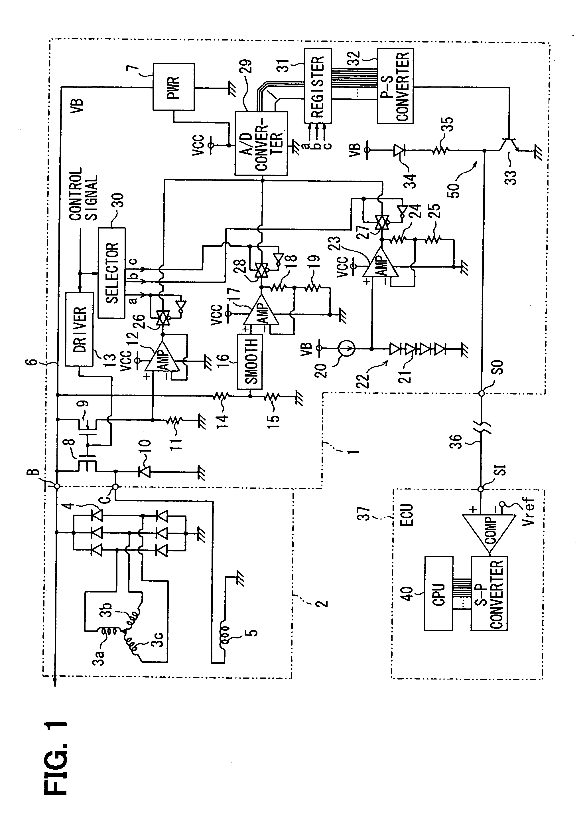 Signal detecting device and method for inductive load