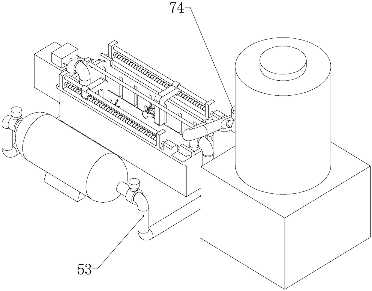 Aluminum profile anodizing device capable of automatically filling electrolyte